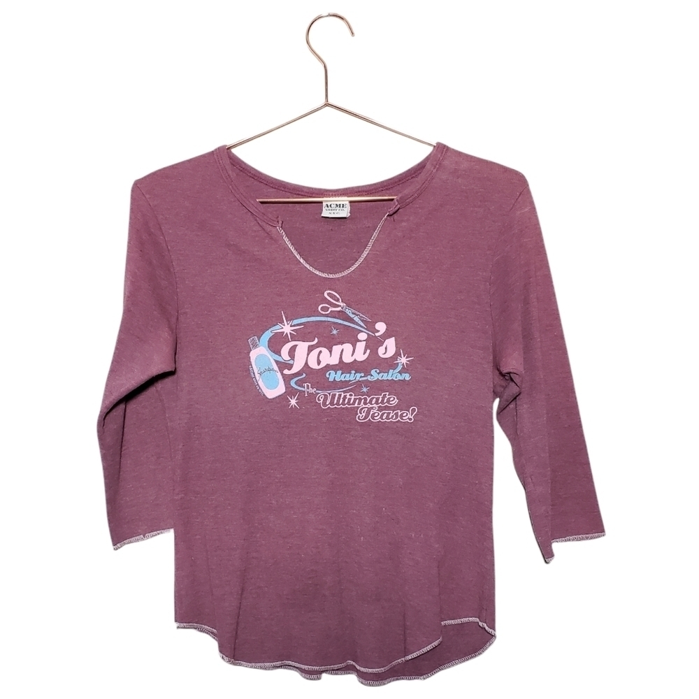 ACME NYC x VINTAGE‎ Tony's hair Salon Ultimate Tease thin graphic tee size L
